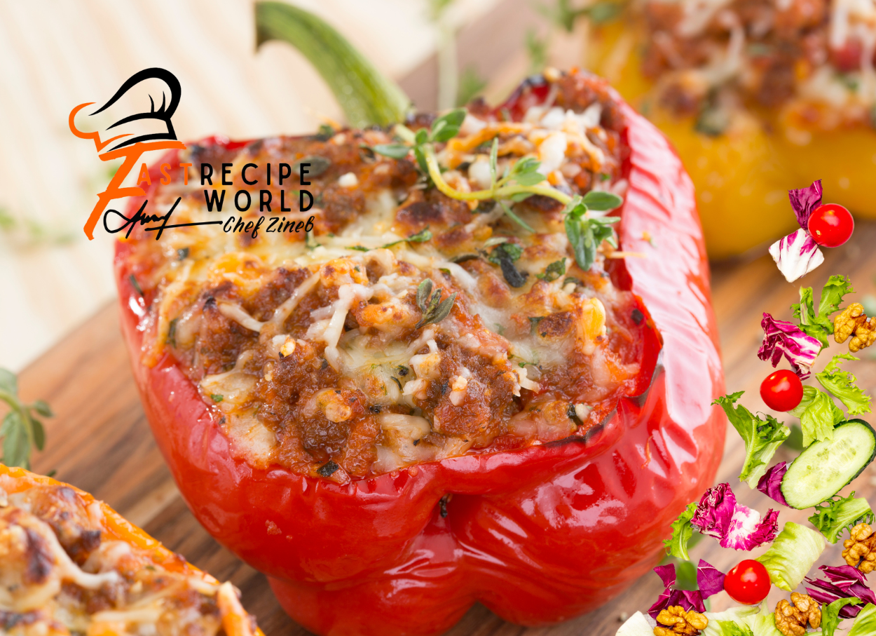 rich results on google's SERP when 'Vegetarian Stuffed Peppers'